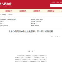 《北京市国民经济和社会发展第十五个五年规划纲要》全文公开